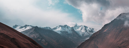 Beautiful mountains landscapes in Cordillera Blanca,  Peru, South America