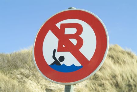 No swimming allowedの写真素材