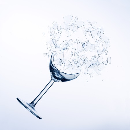 fallen wine glass の写真素材