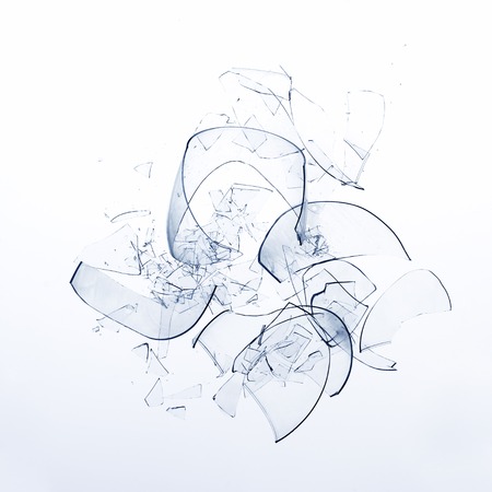 broken wine glass (close-up)の写真素材