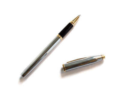 Isolated Black and Gold Penの写真素材