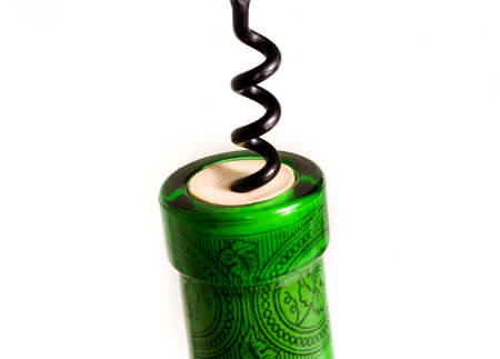 Opening the wineの写真素材