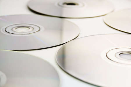 CD texture / background on white background (Shallow DOF)の写真素材