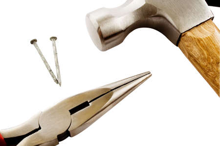 Set of tools isolated on white backgroundの写真素材