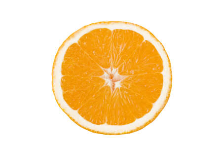 Fresh sliced orange isolated on white background