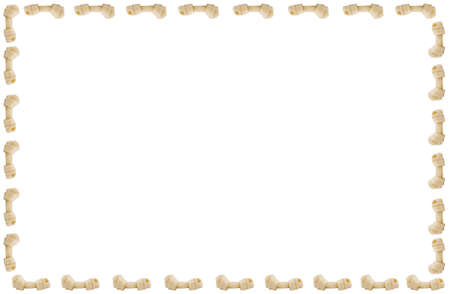 Dog bone (toys) isolated on a white backgroundの写真素材