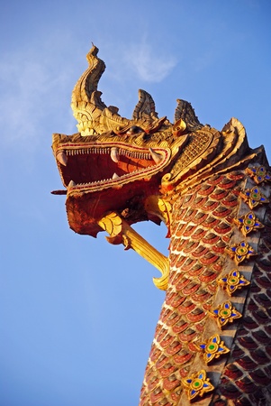statue king of naga, thailandの写真素材