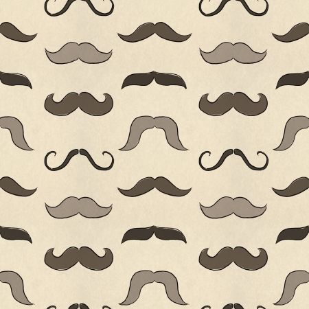 Seamless mustache patternの写真素材
