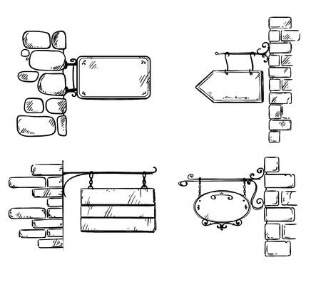 Set of street signsのイラスト素材