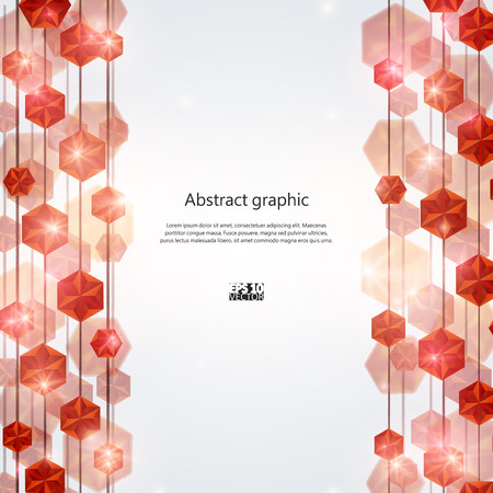 Falling Gems Abstract Background. Eps10 Vector illustration.のイラスト素材