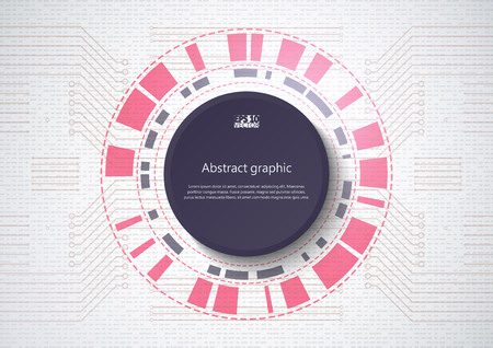 Abstract technological background with various technology elements. Eps10 Vector illustration.のイラスト素材