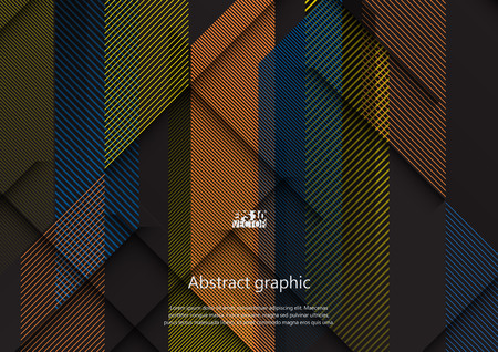 Vector geometric abstract background with squares and linesのイラスト素材