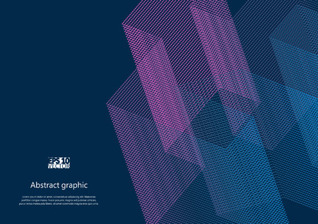 Graphic illustration with geometric pattern. Eps10 Vector illustration.のイラスト素材