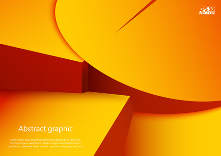 Abstract geometric shapes in circles with shadow. Eps10 Vector illustration.のイラスト素材