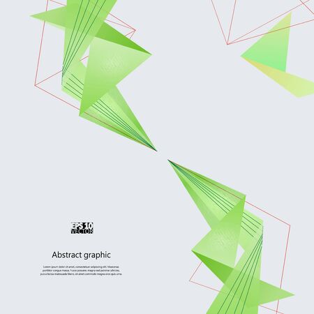 Abstract background with green modern polygons.のイラスト素材