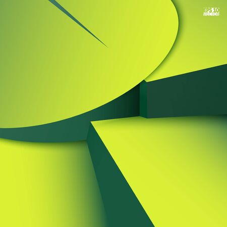 Abstract geometric shapes in circles with shadow. Eps10 Vector illustration.のイラスト素材