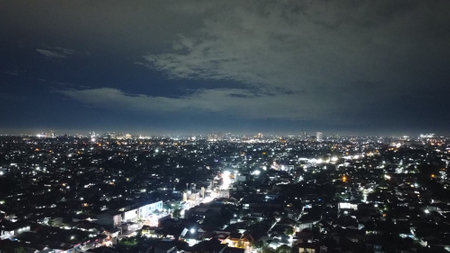 Night view of the cityの写真素材
