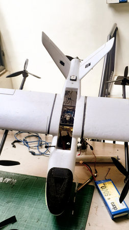 Homemade aeromodelling RC airplane toy.の写真素材