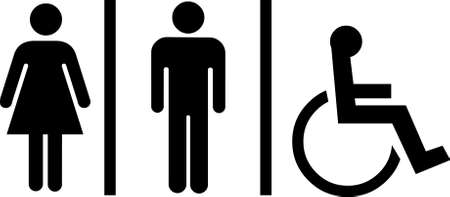 restroom signs on white backgroundのイラスト素材