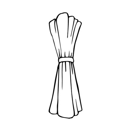 napkin ring and napkin - hand drawn doodleのイラスト素材