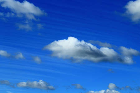 white clouds in the blue Polish sky