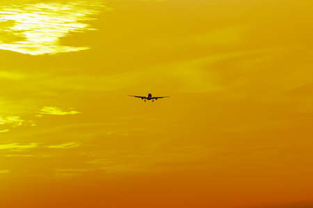 airplane on a yellow background
