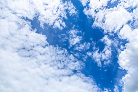 Blue sky with white clouds