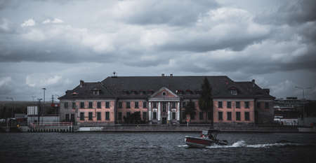 old building on the seafront in GdaÅskの写真素材