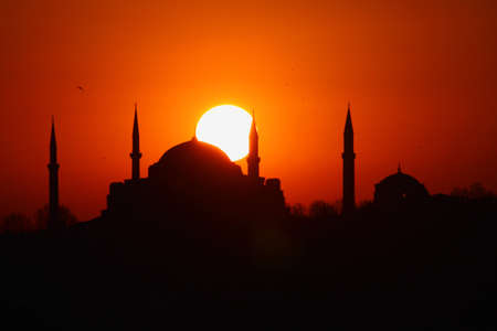 Sunset of Colours  Hagia Sophia and sundown time