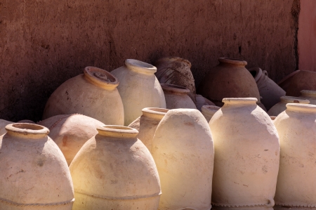 Ouarzazate  Morocco  terracotta jarsの写真素材