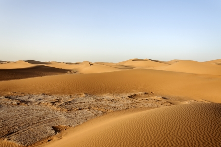 Sand dunes in Hamada du Draa, moroccan stone desert  Morocco の写真素材