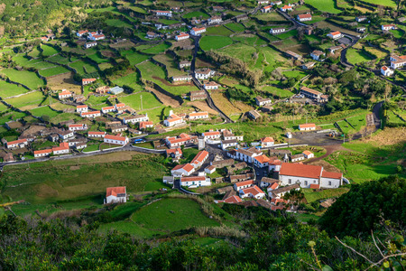 View of Fajazinha, Flores island, Azores archipelago  Portugal の写真素材