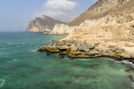 Cliffs near al-Mughsayl, Dhofar region  Oman の写真素材