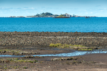 Bight of Beauport near Paimpol at low tide, Finistere department of Brittany (France)