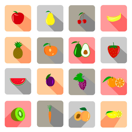Colorful sweet fruit pack vector illustration artのイラスト素材