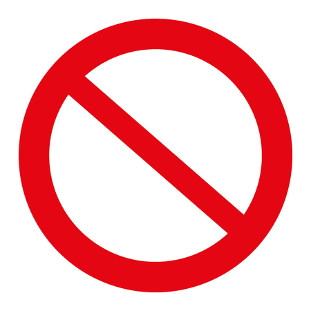 Traffic sign illustration, Not Allowed Sign, isolated on the white, illustration vectorのイラスト素材
