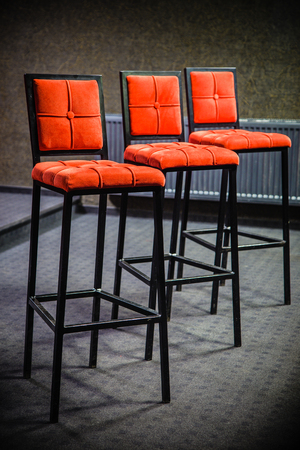 red vintage stoolの写真素材