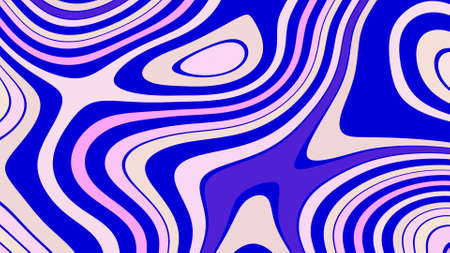 Organic monochrome blue and pink background. Wavy organic ornament, pattern.