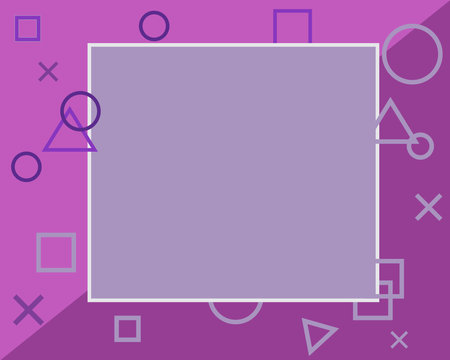 Cheerful pink and purple geometric background with gamepad symbolsのイラスト素材