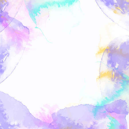 Abstract vector hand-drawn watercolor background. Colourful template. There is blank place for your text.のイラスト素材