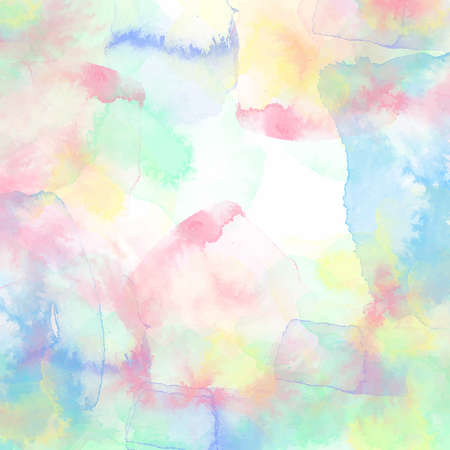 Abstract vector hand-drawn watercolor background. Colourful template. There is blank place for your text.のイラスト素材