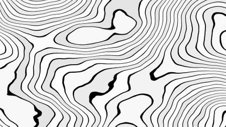 Abstract black and white geometric background with plastic curved lines.の写真素材