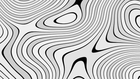 Abstract black and white geometric background with plastic curved lines.の写真素材
