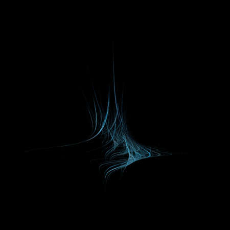 Fantastic light effect. Mystical colored light lines on a black background. Footage, screensaver.の写真素材