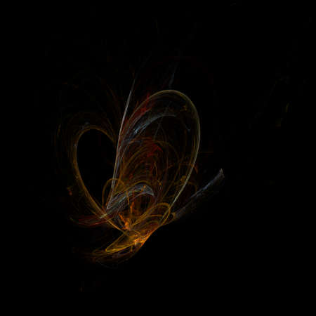 Fantastic light effect. Mystical colored light lines on a black background. Footage, screensaver.の写真素材