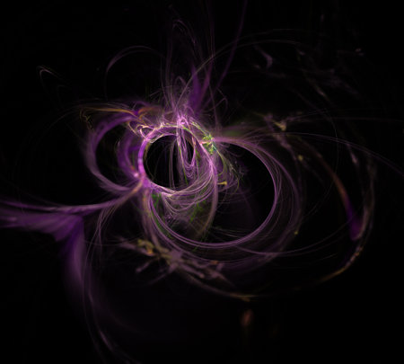 Mystical colored light effects. Footage on a black background for creative artsの写真素材