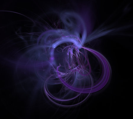 Mystical colored light effects. Footage on a black background for creative artsの写真素材