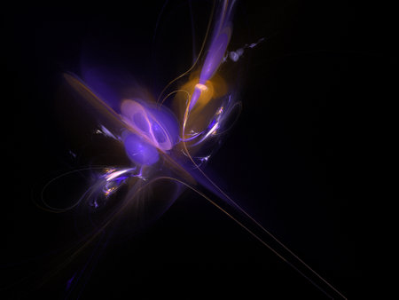 Mystical colored light effects. Footage on a black background for creative artsの写真素材