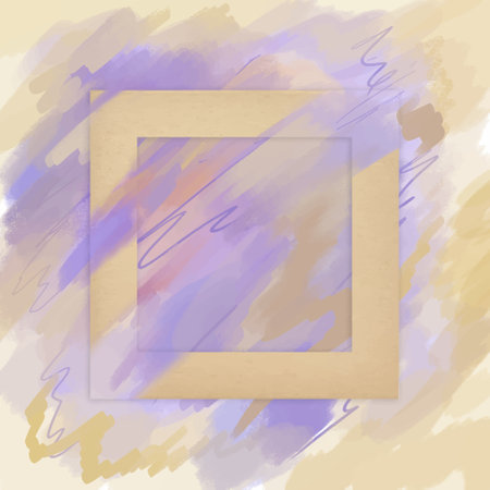 Hand drawn watercolor background with frame. Footage in pastel colorsのイラスト素材