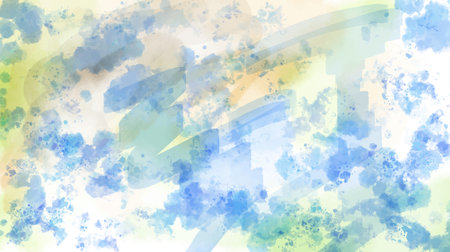 Hand drawn colored abstract watercolor background with paper textureの写真素材